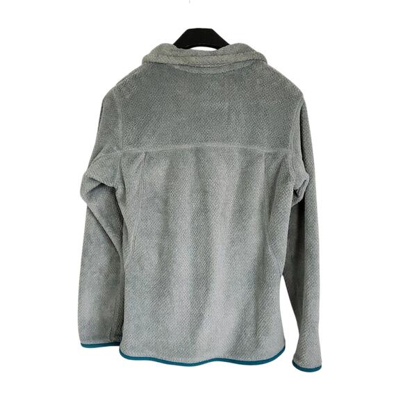 Patagonia Fleece Pullover Jacket Womens Medium Re Tool Gray Long Sleeve Snap T - Picture 2 of 15